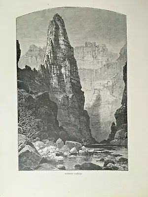 Kanob Canyon Of The Colorado River By Thomas Moran 1874 Original Print ! • $8.99