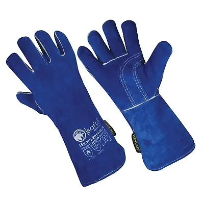 £18.95 • Buy Welders Gauntlets Gloves Extreme Heat Resistant  BBQ|Oven|TIG|MIG Welding Gloves