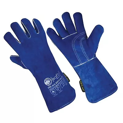 Welders Gauntlets Gloves Extreme Heat Resistant  BBQ|Oven|TIG|MIG Welding Gloves • £18.95