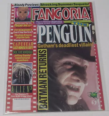 Fangoria Horror Magazine #114 1992 Batman Returns Alien 3 Cape Fear Friday 13th • $15