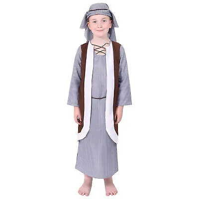 Childs Joseph Nativity Fancy Dress Costume Quality Kids Boys Shepherd Outfit • £8.99