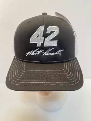 Matt Kenseth #42 Charcoal Gray/white 42 Signature Mesh Snap Hat Nwt • $7.99