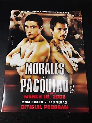 Manny Pacquiao Vs Erik Morales March 19 2005 Official Title Fight Program • $1.29