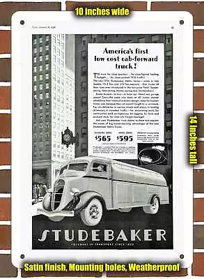 Metal Sign - 1936 Studebaker Metro Cab-Forward Truck- 10x14 Inches • $24.61