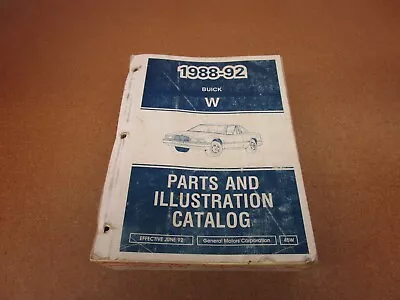 1988-1992 Buick Regal Illustrated Parts Catalog Manual Book ORIGINAL • $26