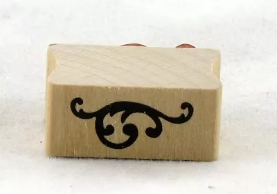 Tiny Flourish Wood Mounted Rubber Stamp Martha Stewart NEW Swirl Corner Curl Art • $4.25