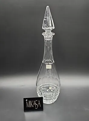 Mikasa Crystal LE GRAND FLEUR Decanter & Stopper NEW MINT • $68.88