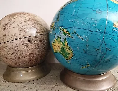 Cram's Moon Globe And World Globe Set • $299