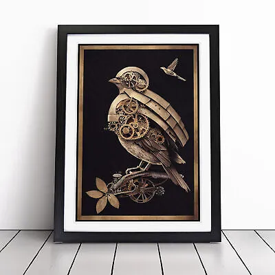 Steampunk Bird Wall Art Print Framed Canvas Picture Poster Decor Living Room • $21.41