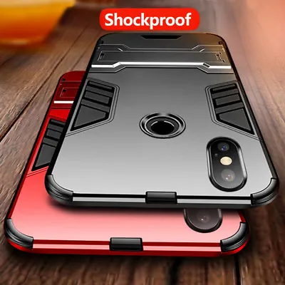 Hybrid Armor Stand Hard Case Shockproof Cover For Xiaomi Mi A3 Lite 9 11 10T Pro • £3.71