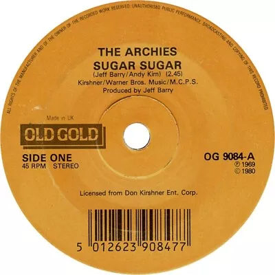 £0.99 • Buy 45rpm - The Archies - Sugar Sugar / Jingle Jangle