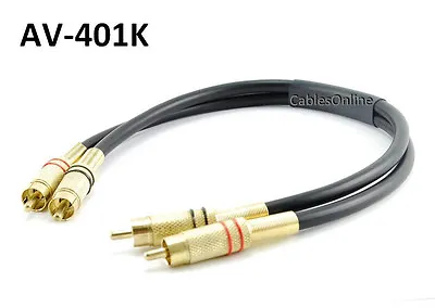 CablesOnline Premium 2-RCA Male To Male Gold-Plated Audio Cable • $10.99