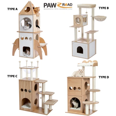 $80.99 • Buy PAWZ Road Cat Tree Scratching Post Scratcher Wooden Condo Tower House Furniture