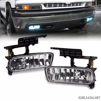 Fit For 99-02 Silverado/ 00-06 Tahoe Suburban Fog Lights Bumper Driving Lamps • $18.01