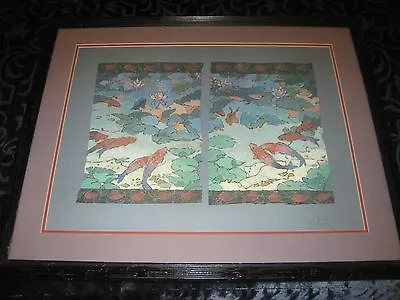 Max Hayslette   Koi Pond   35 X 29 Signed Matted And Framed • $300