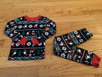 $7.99 • Buy Hanna Andersson Boy SZ 120 (6/7) LS Christmas Gnome PJ Set