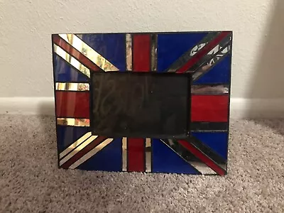 Union Jack UK British Flag Mirrored Mosaic Picture Frame • £14.60