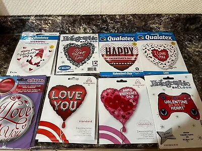 12 X Valentine Foil Balloon Bundle Helium/air Sloth Controller Gonks (pk3) • $15.11