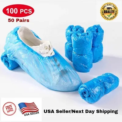 100 PCS Waterproof Boot Covers Disposable Shoe Cover Elastic Protect Overshoes  • $7.99