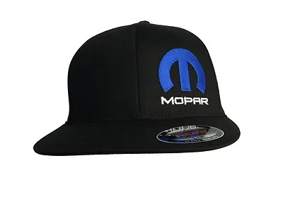 Mopar Hat Mopar Cap Fitted Flexfit Black Embroidered Free Sticker  • $23.99