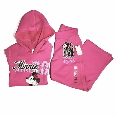 Disney Girls Minnie Mouse Hoodie And Pants Set Long Sleeve Size 5-6 • $16.95