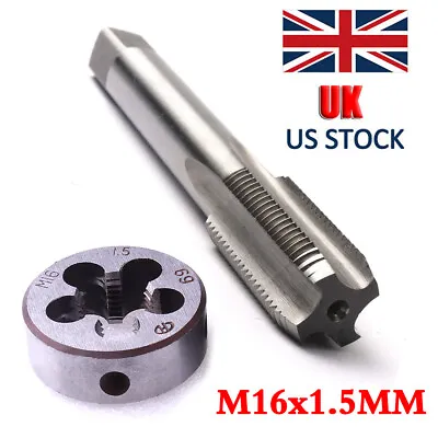 M16*1.5mm Metric Thread Tap/Die HSS Machine Threading Taper Plug W/Round Die UK • £13.99