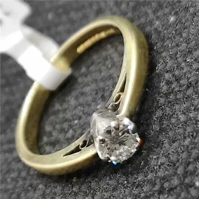 18ct Yellow Gold Diamond Solitaire Ring  • £250