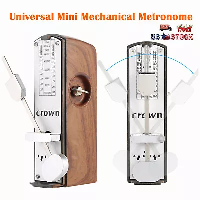 Universal Wind Up Mechanical Metronome Accurate Timing & Tempo For Guitar D8Q2 • $16.53
