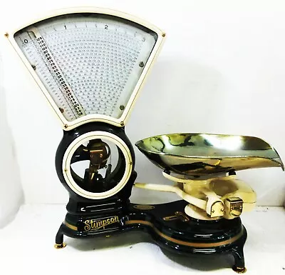 Stimpson Three Pound Off Set Computing Candy Scale Circa 1900's • $3795