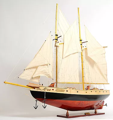 Schooner Bluenose II Wooden Sailing Ship Model 47  Sailboat Fully Assembled New • $424.99