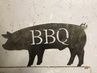 BBQ Shack Pork Sign Pig Hog Hot Meat Bar Restaurant Market Vintage Grill Smoked • $38