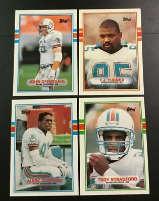 1989 Topps OFFERDAHL TURNER STRADFORD MARK CLAYTON Lot 4 Miami Dolphins  • $2.99