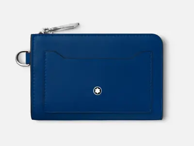 £257.86 • Buy New! MONTBLANC Meisterstuck  Key Pouch With 4 Cc - Blue Calf Leather