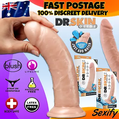 Extra Large Dildo Dong Realistic Fat Massive Thick Suction Cup Anal Sex Toy • $39.95