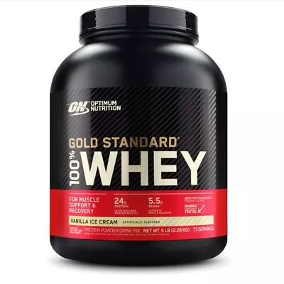Optimum Nutrition Gold Standard 100% Whey Protein Powder 5 Pound  • $80.39
