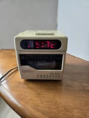 Vintage Lloyds Cube CR201 AM FM Alarm Clock Radio Cassette Player Tested Works • $25.35