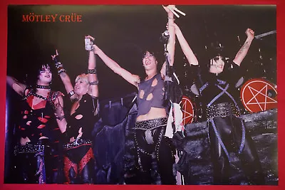 Motley Crue Young Vince Neil Nikki Sixx Tommy Lee Mick Mars Poster 24X36 OOP MCY • $23.95