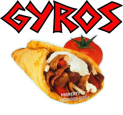Gyros Gyro Concession Cart Restaurant Greek Food Truck Vinyl Menu Decal 14  • $16.99