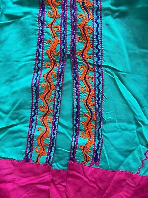 Ladies Sea Green Cotton Linen Kurta Top Pakistani Indian Causal Dress Stitched • £4.99