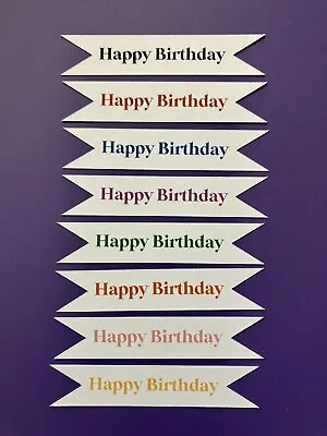 £3.70 • Buy Mixed Happy Birthday Embellishments Sentiments Card Toppers Banners Scrapbooking