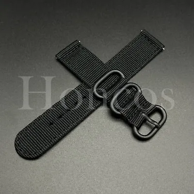 18 20 22 MM Black Nylon Canvas Watch Band Strap Quick Release Fits For Timex • $12.99