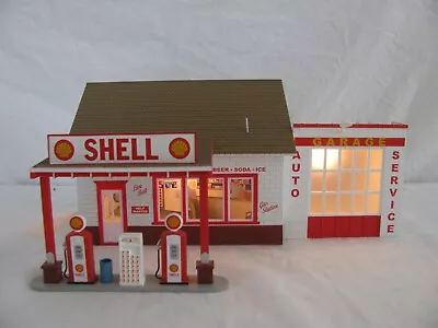 MTH Railking O/O-27 Scale Lighted Shell Country Gas Station #30-90300 EX • $99.99