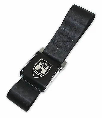 Vw Type 1 2 3 Wolfsburg 2 Point Black Buckle Black Lap Seat Belt Bug Bus Ghia • $29.95