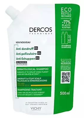 VIchy Dercos Anti-Dandruff DS Shampoo For DRY HAIR Refill • $33.95