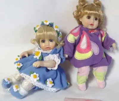 2 Marie Osmond Babies A Bloom Tiny Tot Dolls - Butterpillar & Daisy Blossom • $15.99