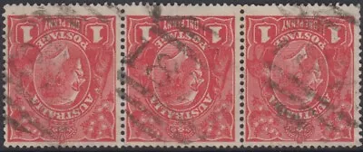 $30 • Buy Postmark Numeral 1874 Macclesfield Victoria On Strip Of 3 X 1d Red KGV Stamps  