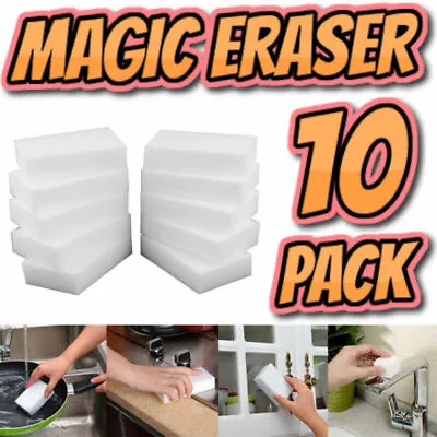 Magic Sponge Eraser Cleaning Sponges Melamine Foam Stain Dirt Scuff Remover Zeno • £2.95