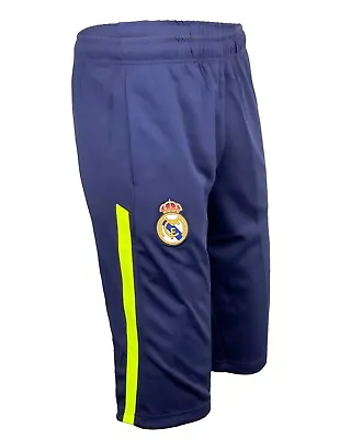 Real Madrid 3/4  Training Pants Blue/ Neon Color Adults And Kids Sizes • $19.95