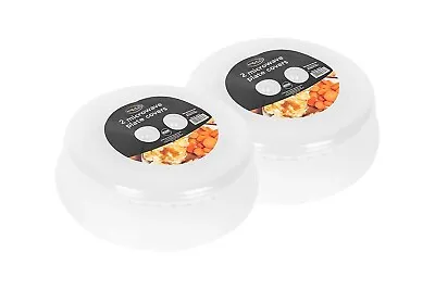 Set Of 2 Ventilated Microwave Food Plate Dish Cover Kitchen Cooking • £5.49