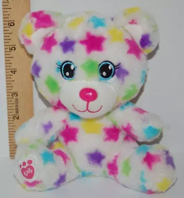 Build A Bear Smallfrys Star Confetti Rainbow Plush Teddy Bear Mini Small Fry • $10.17